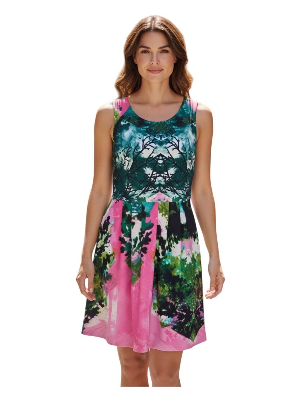 Cynthia Rowley Womens Multi Color Abstract Art Bold Statement Dress Size 6